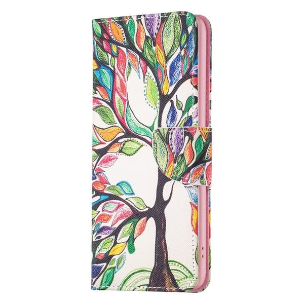 Wonderland iPhone 14 flip kuoret - Elämän Puu Multicolor