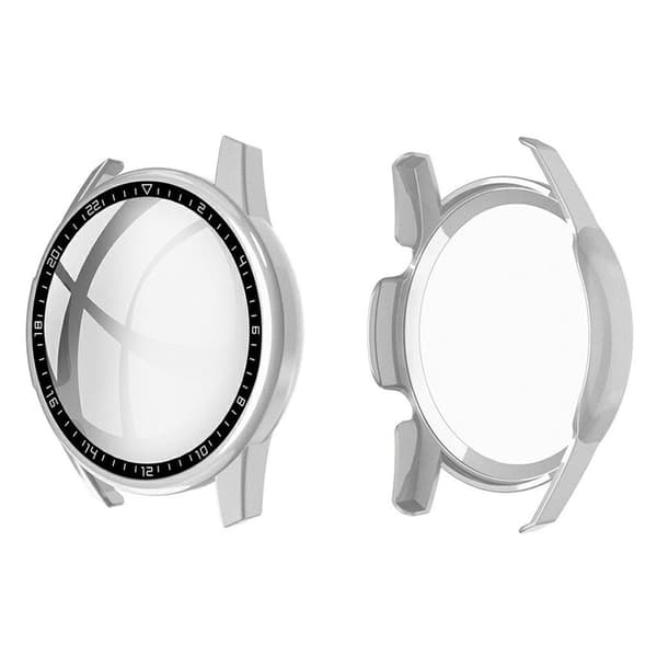 Huawei Watch GT 2 46mm gummerad ram - silver Silvergrå