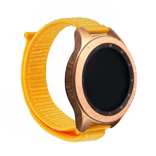 Samsung Galaxy Watch Active 20mm borrelås nylon watch band - Gul Yellow