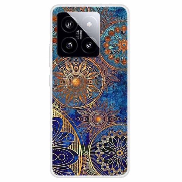 Imagine Xiaomi 14 deksel - Gylden Blomst Gold