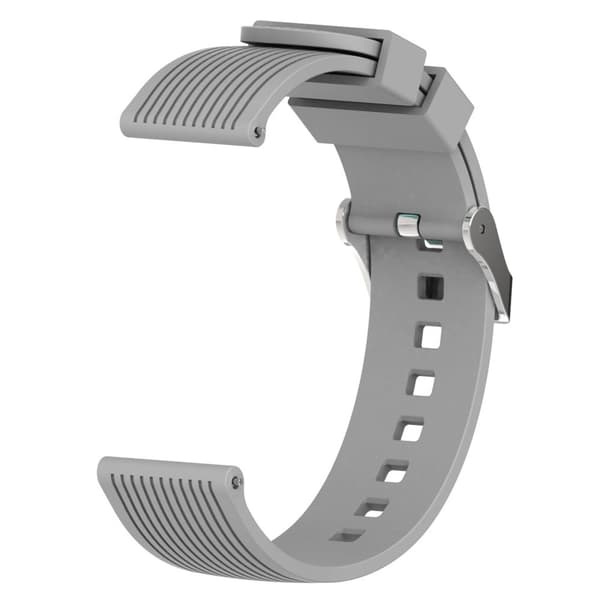 Samsung Galaxy Watch 5 (44mm) / (40mm) / Pro line -kuvioinen silikoninen ranneke - Harmaa Silver grey