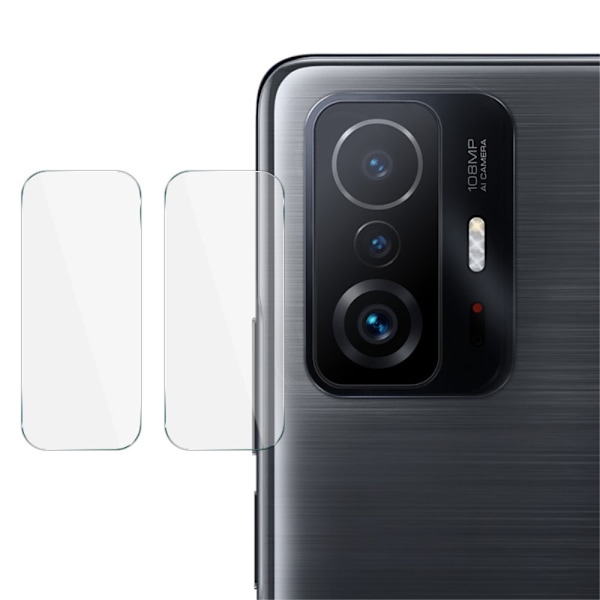 2Pcs IMAK OnePlus 9 Pro kameralinsebeskytter af hærdet glas + linsedæksel - Sort Transparent
