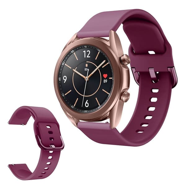 Samsung Galaxy Watch 3 (41mm) simple silikone rem - vinrød Red