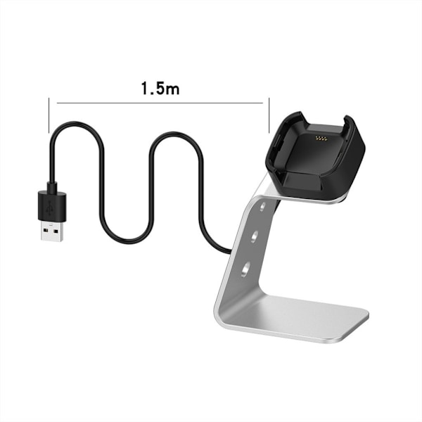 Fitbit Versa Lite / Versa lataus telakka - Harmaa Silver grey