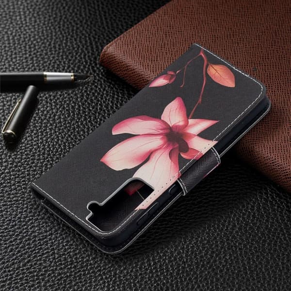 Wonderland Samsung Galaxy S21 Plus Flippetui - Blomst Pink