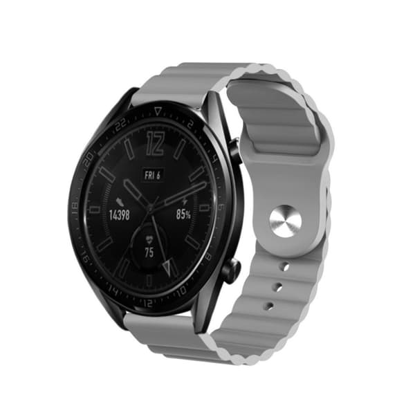Silikonklokkebånd for Huawei og Amazfit - Grå Silver grey