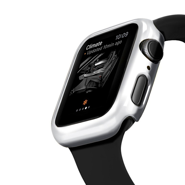 Apple Watch Series 4 44 mm galvaniserat ramfodral - Silver Silvergrå