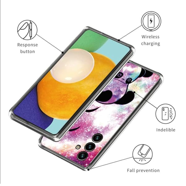 Deco Samsung Galaxy A54 Suojakotelo - Cute Panda Pink