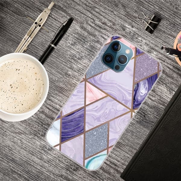 Abstract iPhone 16 Pro-deksel - Stil Q Purple