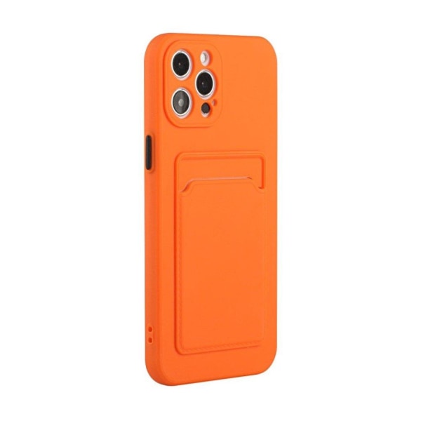 iPhone 12 / iPhone 12 Pro skal med korthållare - Orange Orange