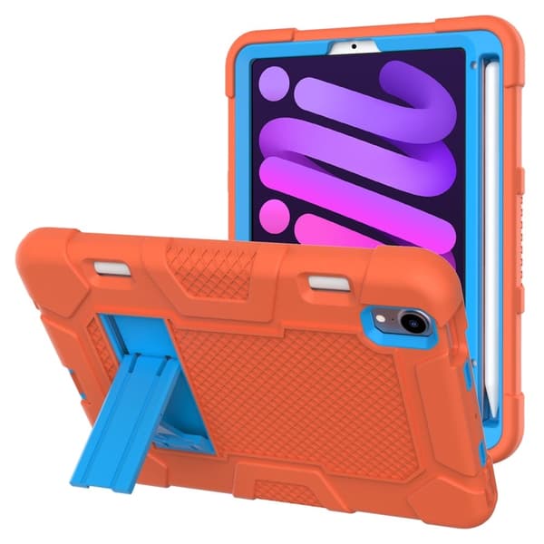iPad Mini 6 (2021) TPU + silikonisuojus - Oranssi / Sininen Orange