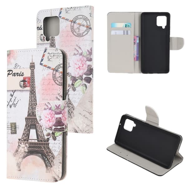 Wonderland Samsung Galaxy A22 4G flip-etui - Tårn Silver grey