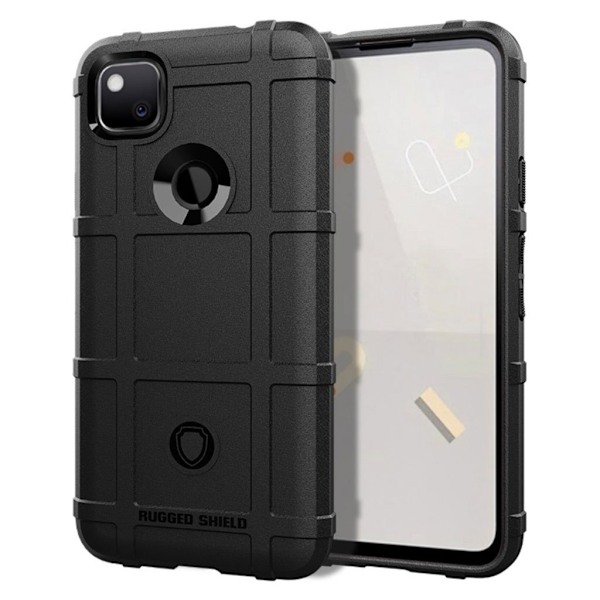 Rugged Shield kuoret - Google Pixel 4A - Musta Black
