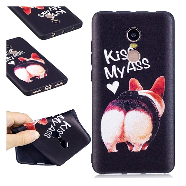 Xiaomi Redmi Note 4 Blød cover - Kiss My Ass Multicolor
