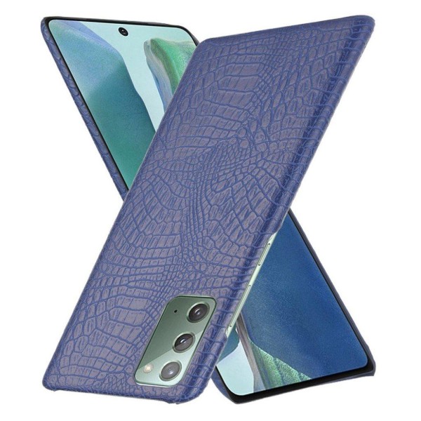 Croco Etui Samsung Galaxy Note 20 - Mørkeblå Blue