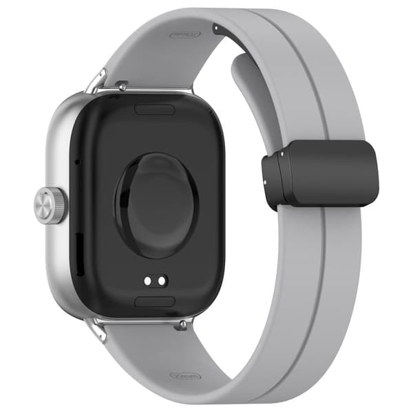 Xiaomi Redmi Watch 4 / Smart Band 8 Pro silikone rem udskiftning armbånd med foldespænde - Lysegrå Silver grey