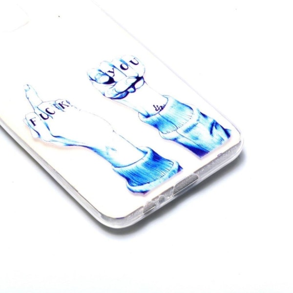 Samsung Galaxy J6 mobiletui i silikone- og plastik med printet m Blue