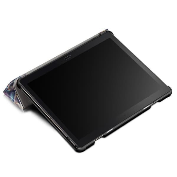 Lenovo Tab P10 mønstret læder flip etui - Farverige Blade Multicolor