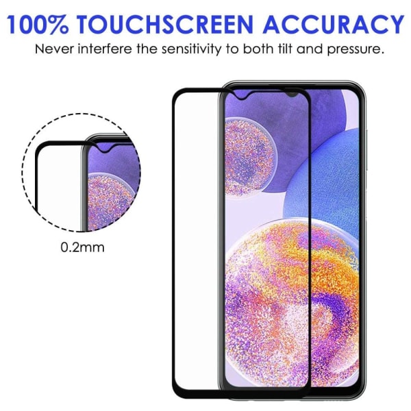 Samsung Galaxy A23 kosketusherkkä ja temperoitu suojalasi Transparent