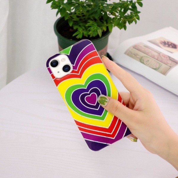 Marble design iPhone 13 cover - Kærlighedshjerte Multicolor