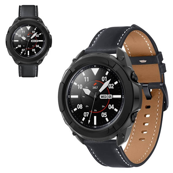 Samsung Galaxy Watch 3 (45mm) rustning TPU-ramme - Sort Black