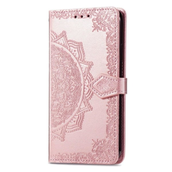 Mandala Nokia X30 Flip Etui - Rødguld Pink