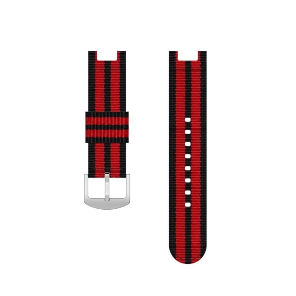 Amazfit T-Rex nylon  weave watch band - Black / Red / Black / Red / Black Röd