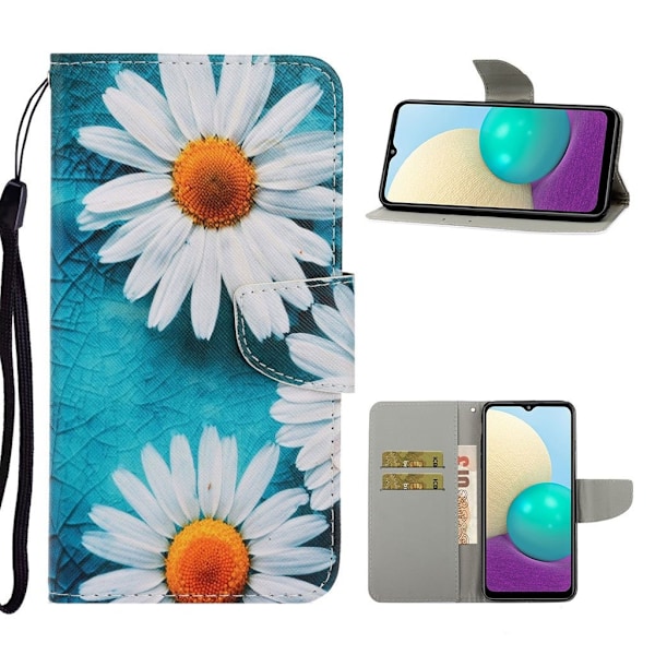 Wonderland Samsung Galaxy M02 / A02 Flip etui - Krysantemum Multicolor