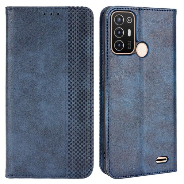 Bofink Vintage ZTE Blade A52 leather case - Blue Blue