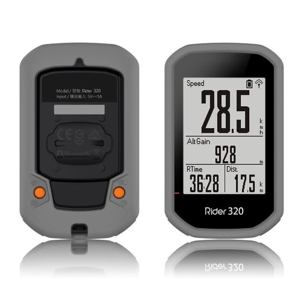 Bryton Rider 430 / 320 silikonisuojus - Tummanharmaa Silver grey