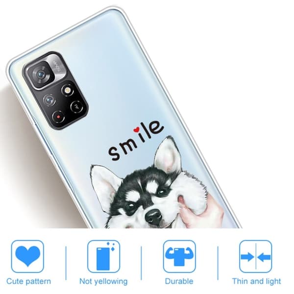 Deco Xiaomi Redmi Note 11T 5G / Note 11s 5g Etui - Smile Husky Black
