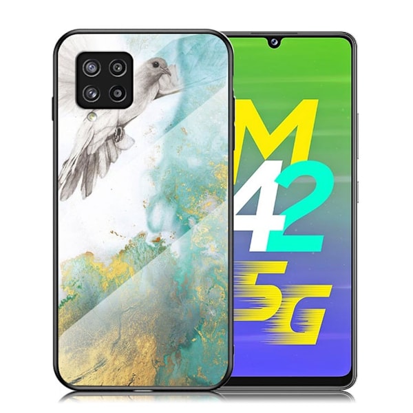 Fantasy Marmor Samsung Galaxy M42 5G skal - Flygande Duva Marmor multifärg