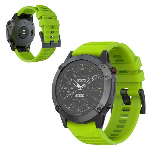 Garmin Fenix 6X Pro / 6X silikoninen kellonauha - Vihreä Green