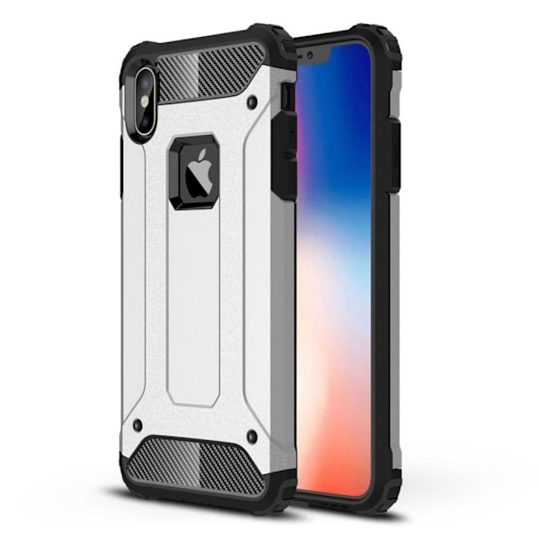 iPhone XS Max mobilskal plast silikon - Silver Silvergrå