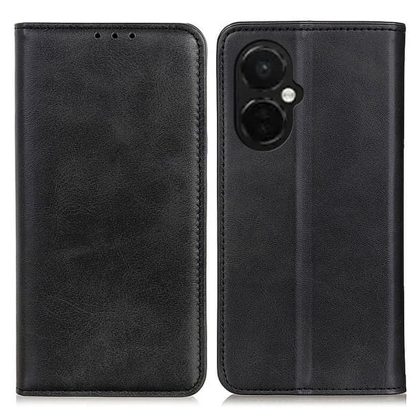 Lompakko-style Aitoa Nahkaa Läppäkotelo For OnePlus Nord CE 3 - Musta Black