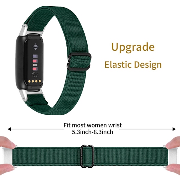 Fitbit Luxe urrem i nylon - Grøn Green