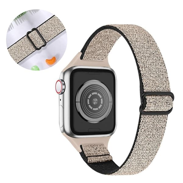 Apple Watch 42mm - 44mm nylon urrem - Glitter Guld Gold