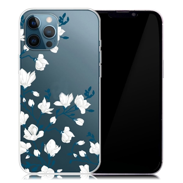 Deco iPhone 13 Pro skal - Vita Blommor Vit