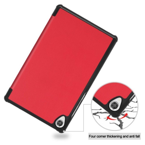 Lenovo Tab M8 cool tri-fold leather flip case - Red Röd
