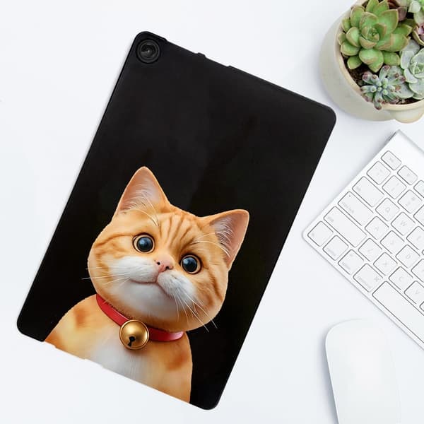 Lenovo Tab M10 (Gen 3) Case Pattern Printing Slim Flexible Tablet Protective Cover - Shorthair Cat Brown