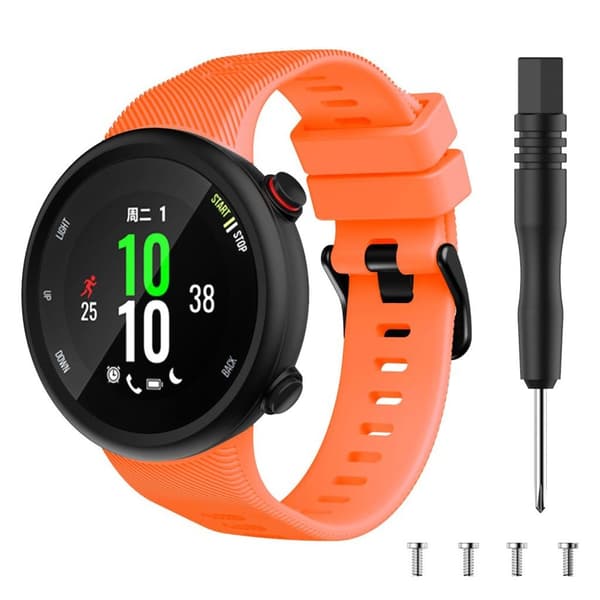 Garmin Forerunner 45S holdbar black Spænde silikone Urrem - Orange Orange