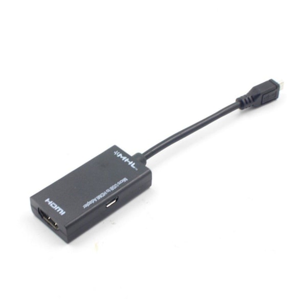 Adapterkabel Mikro USB hankontakt till HDMI honkontakt MHL Silvergrå