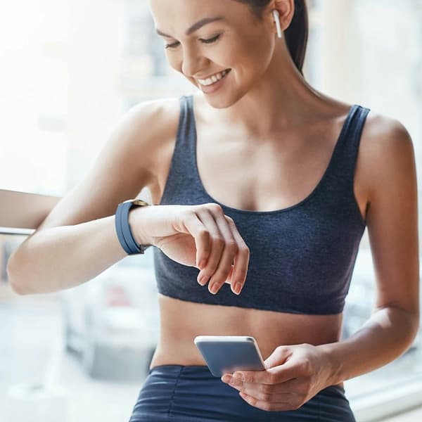 Garmin Lily 2 silikonarmband med magnetisk vikbar spänne - Blå Med Svart Spänne Blå