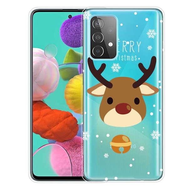 Joulu Samsung Galaxy A73 tapauksessa - Poro Kellon Kanssa Brown