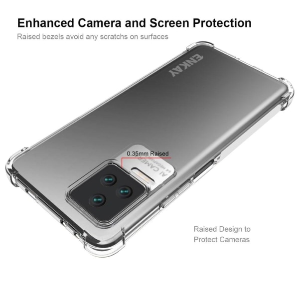 ENKAY genomskinligt droppsäkert fodral för Xiaomi Redmi K50 / K50 Pro Transparent