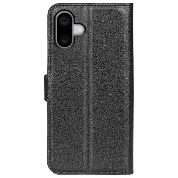 Klassisk iPhone 16 Plus flip etui - Sort Black