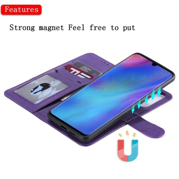 Huawei P30 Pro irroitettava 2-in-1 nahkainen flip suojakotelo - Violetti Purple