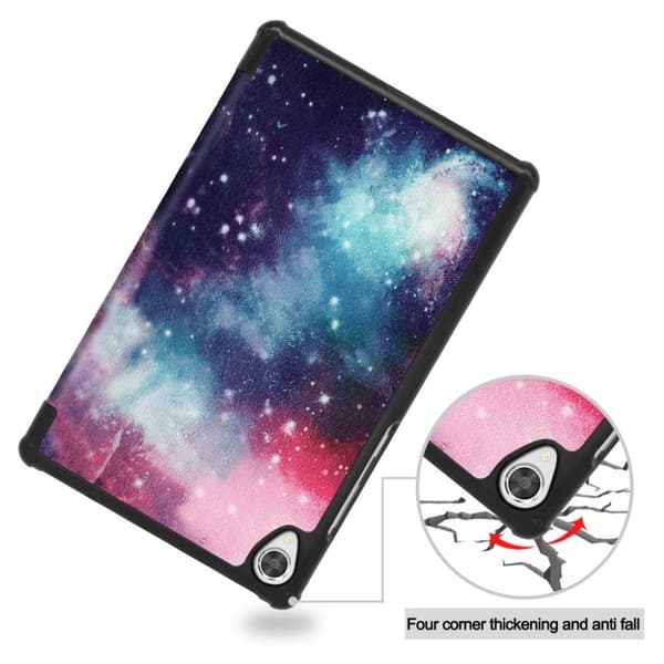 Lenovo Tab M8 läderfodral med coolt mönster - Stjärnklar Himmel multifärg