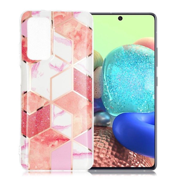 Marble design Samsung Galaxy A72 5G kotelot - Ruusu Timantti Kuvio Pink