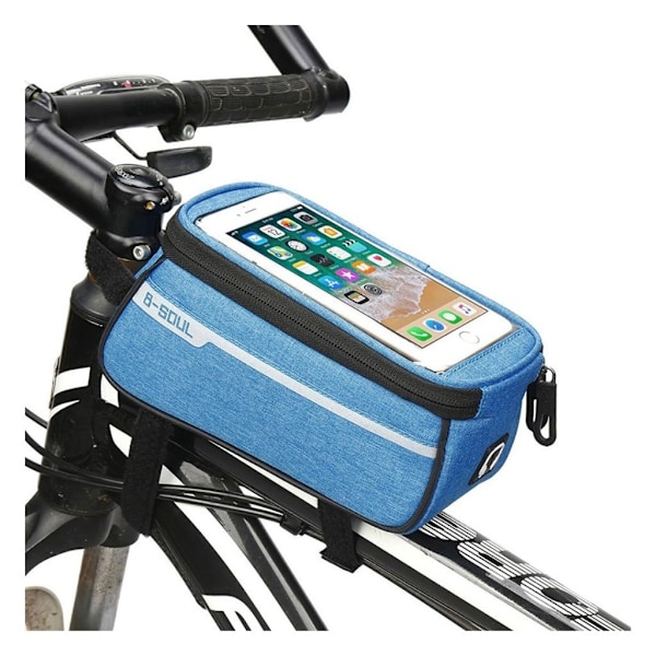 Universal vandtæt cykeltaske til 6-tommer smartphone - Blå Blue